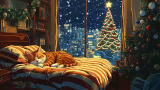 Cozy Christmas Beats 🎄 Peaceful Christmas Night with My Cat – Purrs and Pine Trees  Lofi Chill [upl. by Masry]