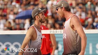 Germany dispatches Norway in a STUNNER to reach mens beach volleyball final  Paris Olympics [upl. by Ykcir]