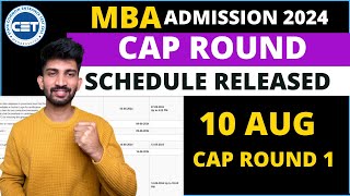 MBA Cap Round Dates Released 2024  Mba cet cap round 2024 [upl. by Giordano281]