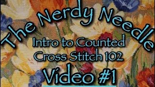 Intro to Cross Stitch 102 Video 1 Detailed Tutorial Stitching on the Diagonal w Needle Parking [upl. by Baxter568]