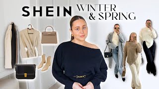 SHEIN WINTER INTO SPRING HAUL 2024  Classy Minimal Everyday amp Work Outfit Ideas Wardrobe Basics [upl. by Ano511]