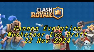 Cannon Evolution Muskets at Dawn Clash Royale  Collect battle and strategize 22 Nov 2024 [upl. by Aisile]