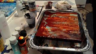 Beginners acrylic pour painting with cells [upl. by Temme]