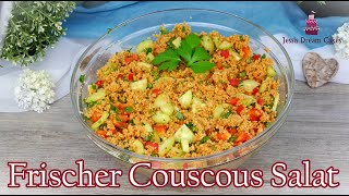 Frischer Couscous Salat  Einfach Schnell amp die perfekte Grillbeilage [upl. by Granthem]