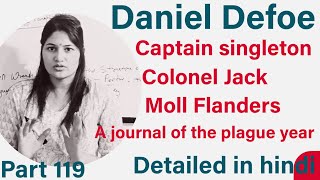 Summary in hindi Captain singleton  Moll Flanders Colonel Jack by Deniel Defoe [upl. by Nrehtac]