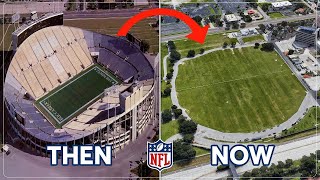 Demolished NFL Stadiums Then and Now [upl. by Tratner]