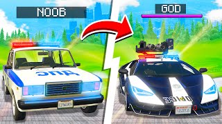 Upgrading NOOB CAR To POLICE LAMBORGHINI In GTA 5 Mods [upl. by Dorkas]