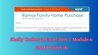 Shelly Cashman Excel 2019  Module 4 SAM Project 1b shellycashmanexcel module4 samproject1b [upl. by Yenahteb555]