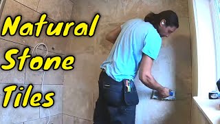 Travertine tiles installation ep3 [upl. by Hemphill]