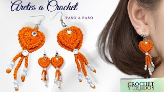 ❤💥❤ TODAS QUIEREN UNOS aretes tejidos a crochet  argollas o pendientes a crochet  argollas tejidas [upl. by Dode]