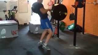 Power Clean  French Contrast Potentiation Clusters  MMA strength Training [upl. by Ayamahs915]