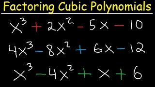 Factoring Cubic Polynomials Algebra 2 amp Precalculus [upl. by Isaacs989]