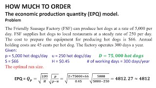 The economic production quantity solved problem1 [upl. by Seppala]