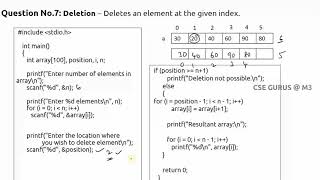 Deleting an element in an array C program [upl. by Capwell]