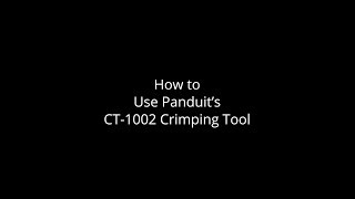 How to use Panduits CT1002 Crimping Tool  Galco [upl. by Nnylorac]