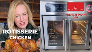 Making a Whole Rotisserie Chicken in my NEW Air Fryer  Emeril French Door 360 Review by Natalie [upl. by Meridith226]