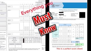 Actual Driving TEST SCORE SHEET used by WA Department of Transport Great TIPS drivingtest [upl. by Schumer]