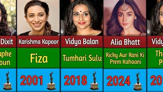 Filmfare Best Actress Award List 1954  2024 [upl. by Oiratno]