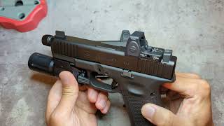 Glock G48 with Trijicon RMRcc and Parker Mountain Machine IDRS back up sights [upl. by Bunny]