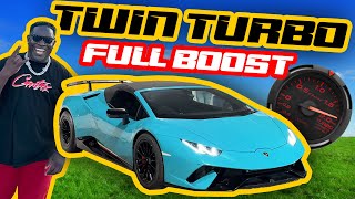 MY TWIN TURBO LAMBORGHINI HURACAN PERFORMANTE FULL BOOST FIRST DRIVE [upl. by Luann]