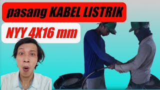 cara pasang KABEL LISTRIKNYY 4X16 mm SUPREME untuk Instalasi Listrik Rumah [upl. by Yenahs]