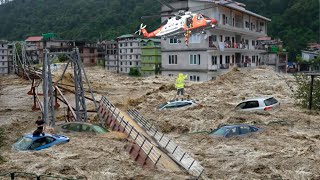 Poland today Flash floods sweep bridges houses and cars into the waste in Głuchołazy [upl. by Matronna]