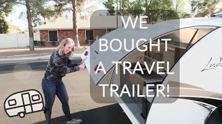 WE BOUGHT A TRAVEL TRAILER  INTECH LUNA [upl. by Joiner137]