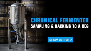 Chronical Fermenter  Sampling and Racking Beer to a Keg  Gravity Transfer [upl. by Dleifyar]