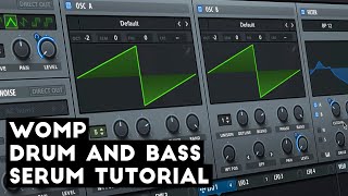 DNB quotWOMPquot BASS TUTORIAL in SERUM [upl. by Podvin147]