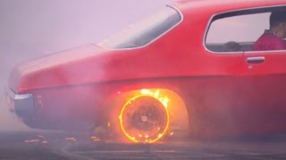 INSANE BURNOUT RED HOT RIMS [upl. by Iaht]