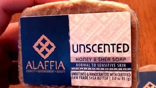 Alaffia Shea Butter amp Honey Body Soap Unscented  CRUELTY FREE [upl. by Hilario]