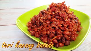 Resep Teri kacang Balado  teri main bola  enak dan mudah [upl. by Bucher]