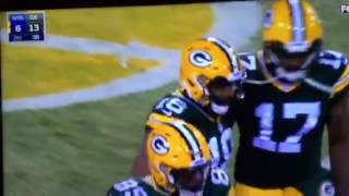 Aaron Rodgers completes Hail Mary pass vs Giants in wildcard game [upl. by Marlin348]