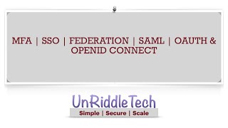 Identity amp Access Management  MFA  SSO  SAML  OAUTH  OpenID Connect [upl. by Lamond]