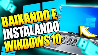 Como Baixar e Instalar Windows 10 pelo Pendrive Passo a Passo Fácil 2024 [upl. by Notnil]