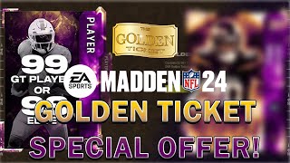 CAN WE PULL A GOLDEN TICKET GOLDEN TICKET SPECIAL OFFER PACK OPENING  Madden 24 Ultimate Team [upl. by Anegue]