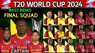 ICC T20 World Cup 2024 West Indies Team Final Squad Announced  WI Team Squad for World Cup 2024 [upl. by Malcolm915]