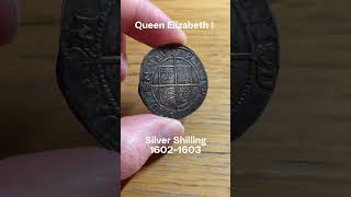 Coin of Queen Elizabeth I 16021603 Tudor Arms coin silver numismatics history royal [upl. by Shutz983]