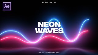 Glowing Neon Waves in After Effects with Saber Free Plugin [upl. by Cynth712]