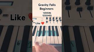 Gravity Falls  Piano Beginners short piano easy pianotutorial youtubeshorts [upl. by Llennoj]