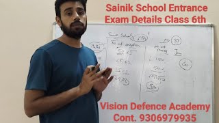 Sainik School Entrance Exam Details Class 6th 202425 [upl. by Lubbock]