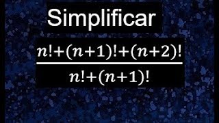 Simplificación de una fracción con números factoriales descomposición del factorial de un numero [upl. by Stasny978]