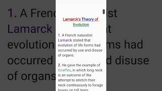 Lamarcks Theory of Evolution cbse [upl. by Eeral505]