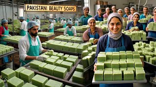 Amazing process of beauty Soap Making Technique  how beauty soaps are made in Pakistani factories [upl. by Therese]