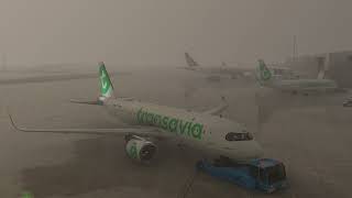 Vol IFR TRANSAVIA avec météo réelle et trafic entre Paris Orly et Samedan Engadin LFPO LSZS A320 NEO [upl. by Arakawa]