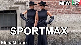 SportMax VIP outfits street style Milan fashion week 🇮🇹italy milan mfw [upl. by Ydnew]