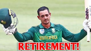 Quinton de Kock announces RETIREMENT  Quinton de Kock South Africa ODI Batting News Facts [upl. by Aleka35]