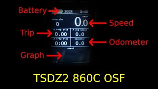 TSDZ2 860C open source OSF display basic usage and configuration [upl. by Mou]