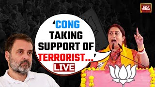 LIVE Smriti Irani Lashes Out On Rahul Gandhi  Smriti Irani LIVE  Smriti Irani In Wayanad [upl. by Marietta943]