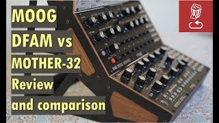 Moog DFAM vs Mother32 Review and comparison Drummer From Another Mother [upl. by Giliana]